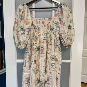 Abercrombie & Fitch Emerson Poplin Puff Dress